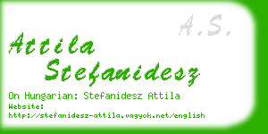 attila stefanidesz business card